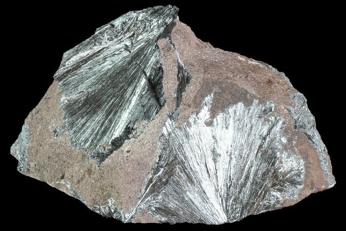 Metallic, Needle-Like Pyrolusite Cystals - Morocco #88949